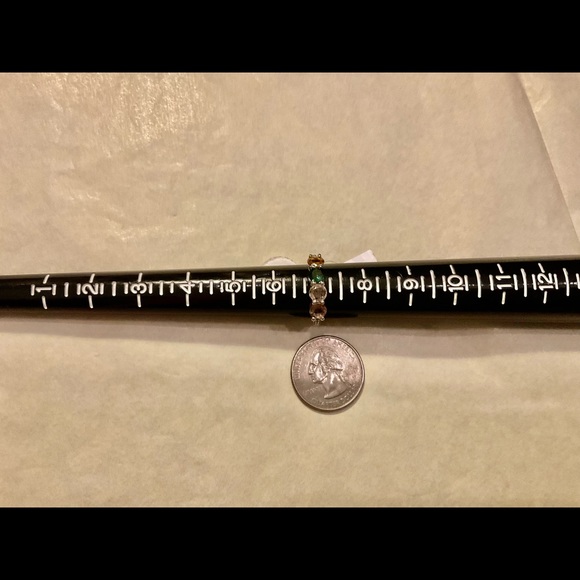 4 tourmaline gemstone ring Sz 7 - Picture 5 of 5